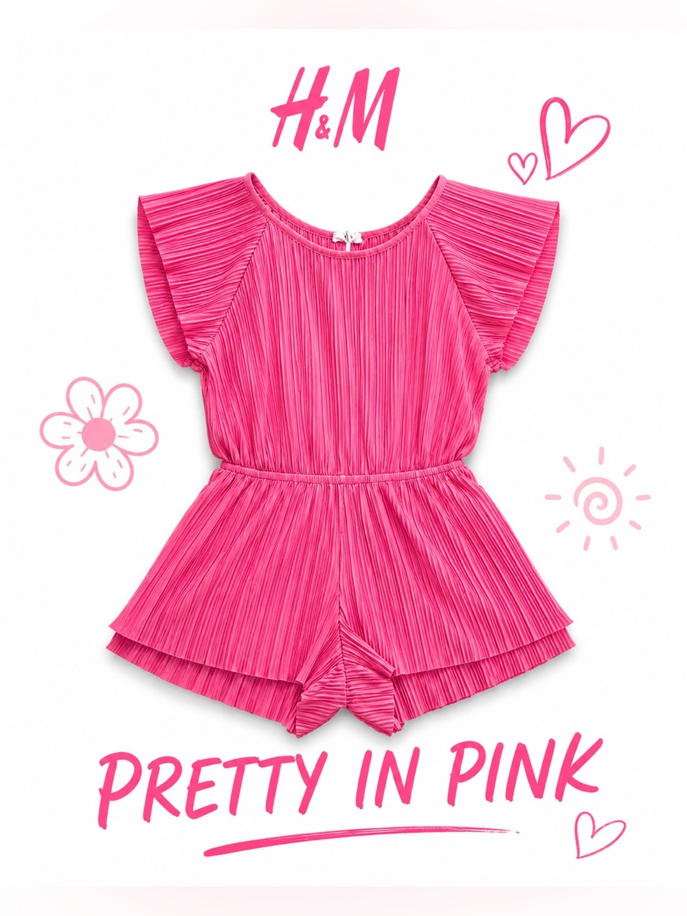 Pink Girls Romper